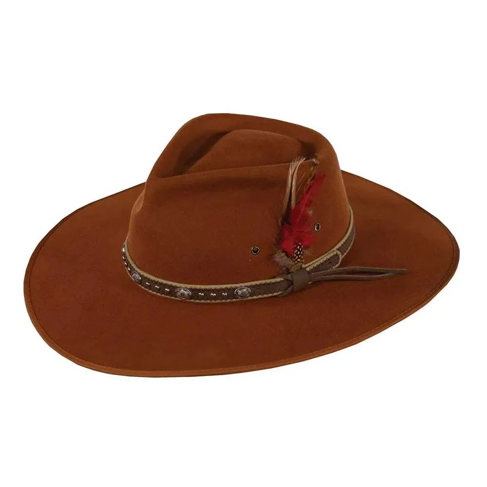 Chapeau Outback Swan - Feutre de laine à large bord (Liquidation)