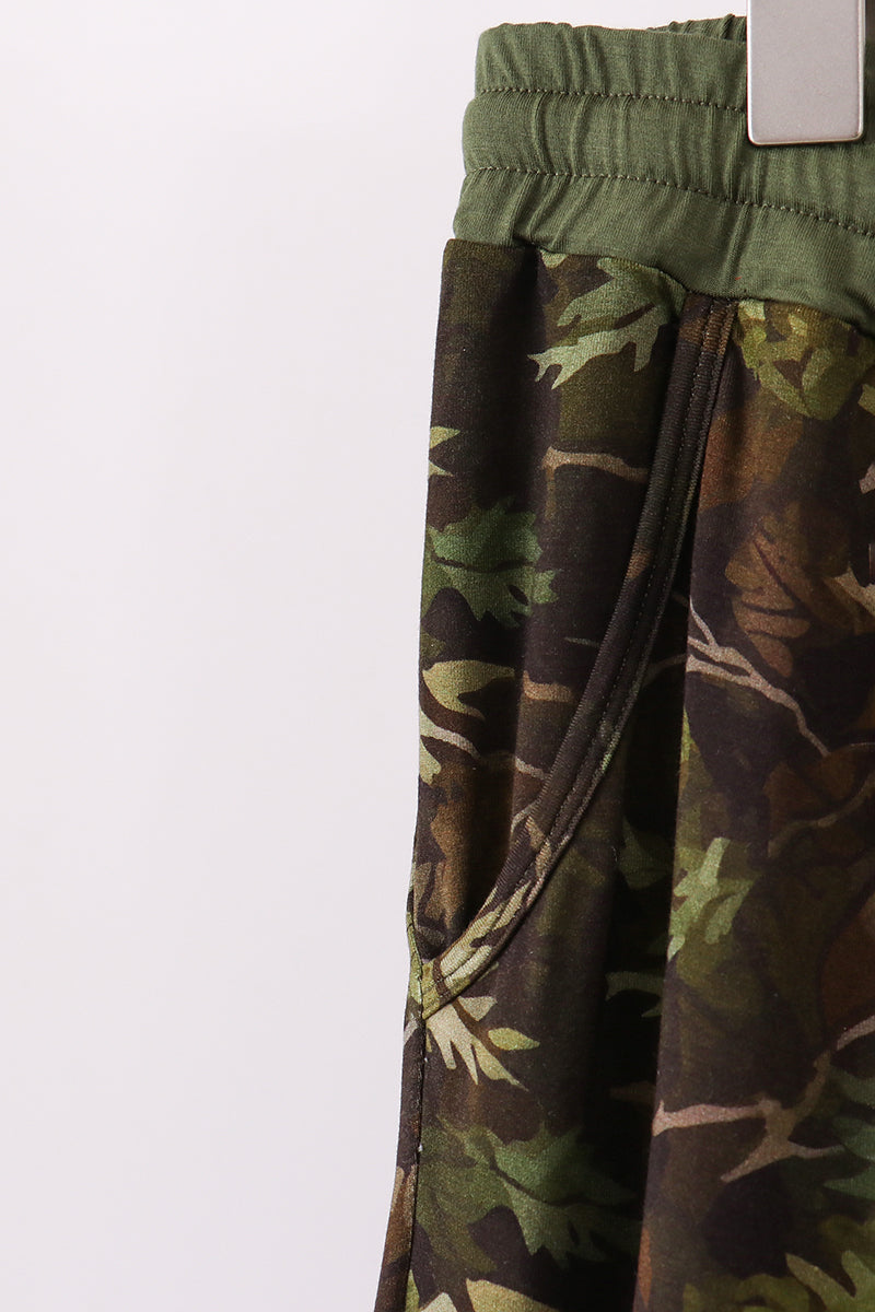 Pantalon papa camouflage feuille de forêt en bambou