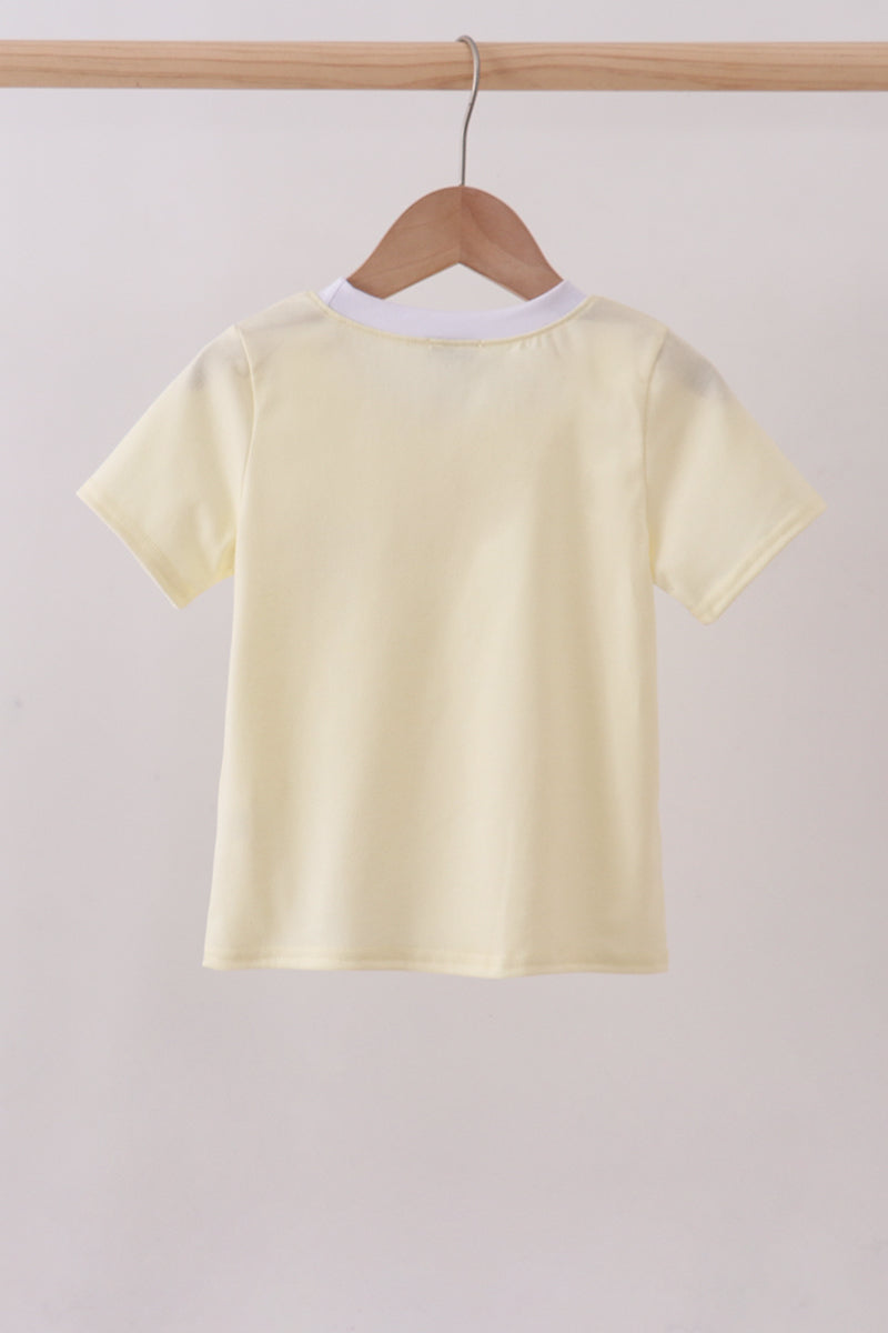 Haut brodé croix jaune