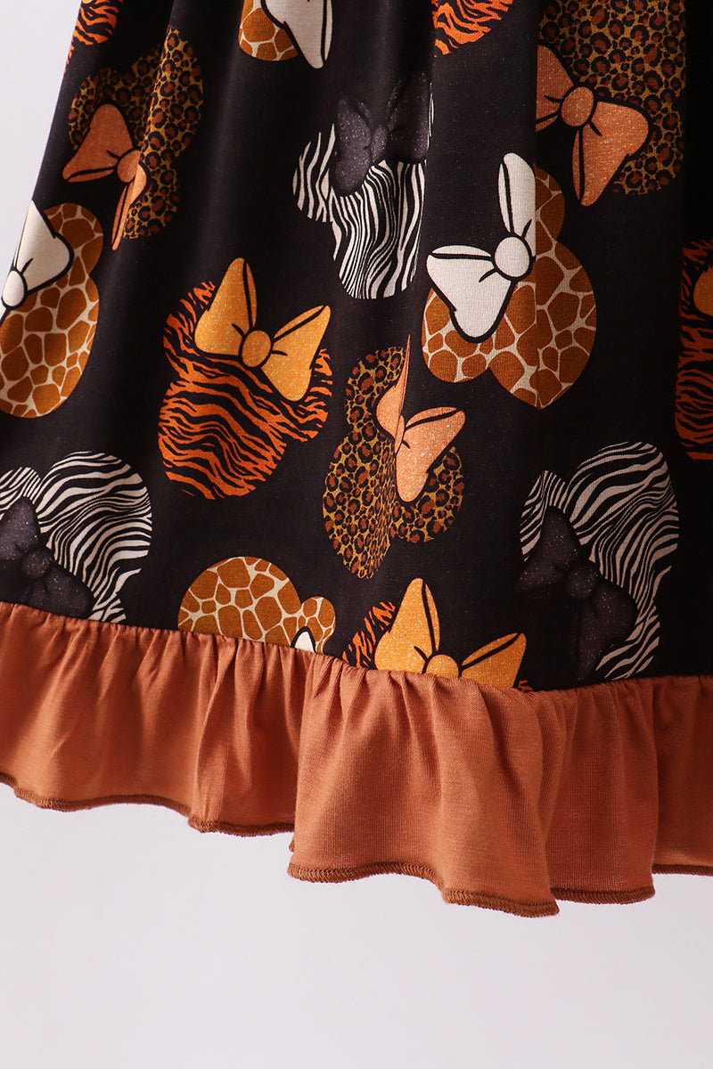 Robe en bambou de couleur marron