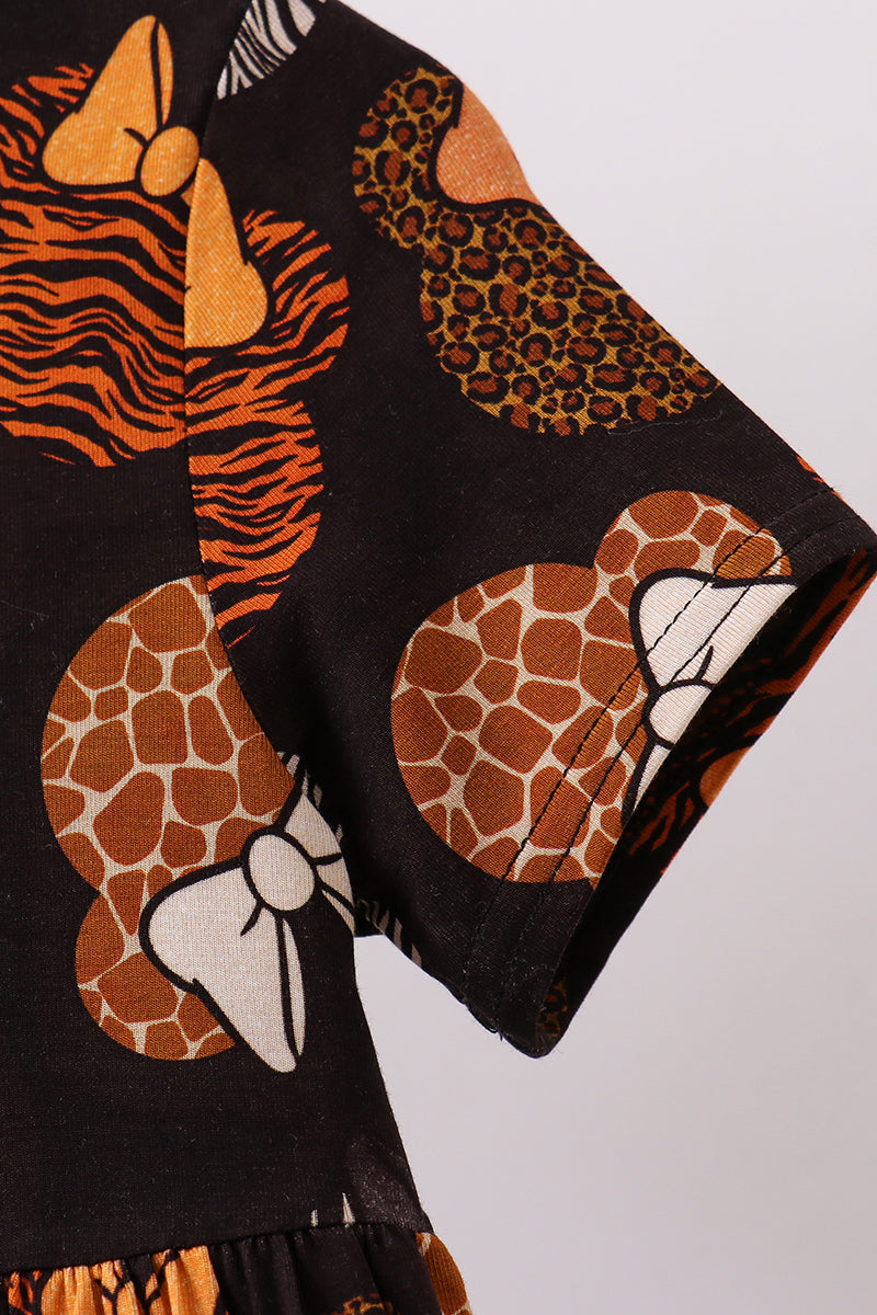 Robe en bambou de couleur marron
