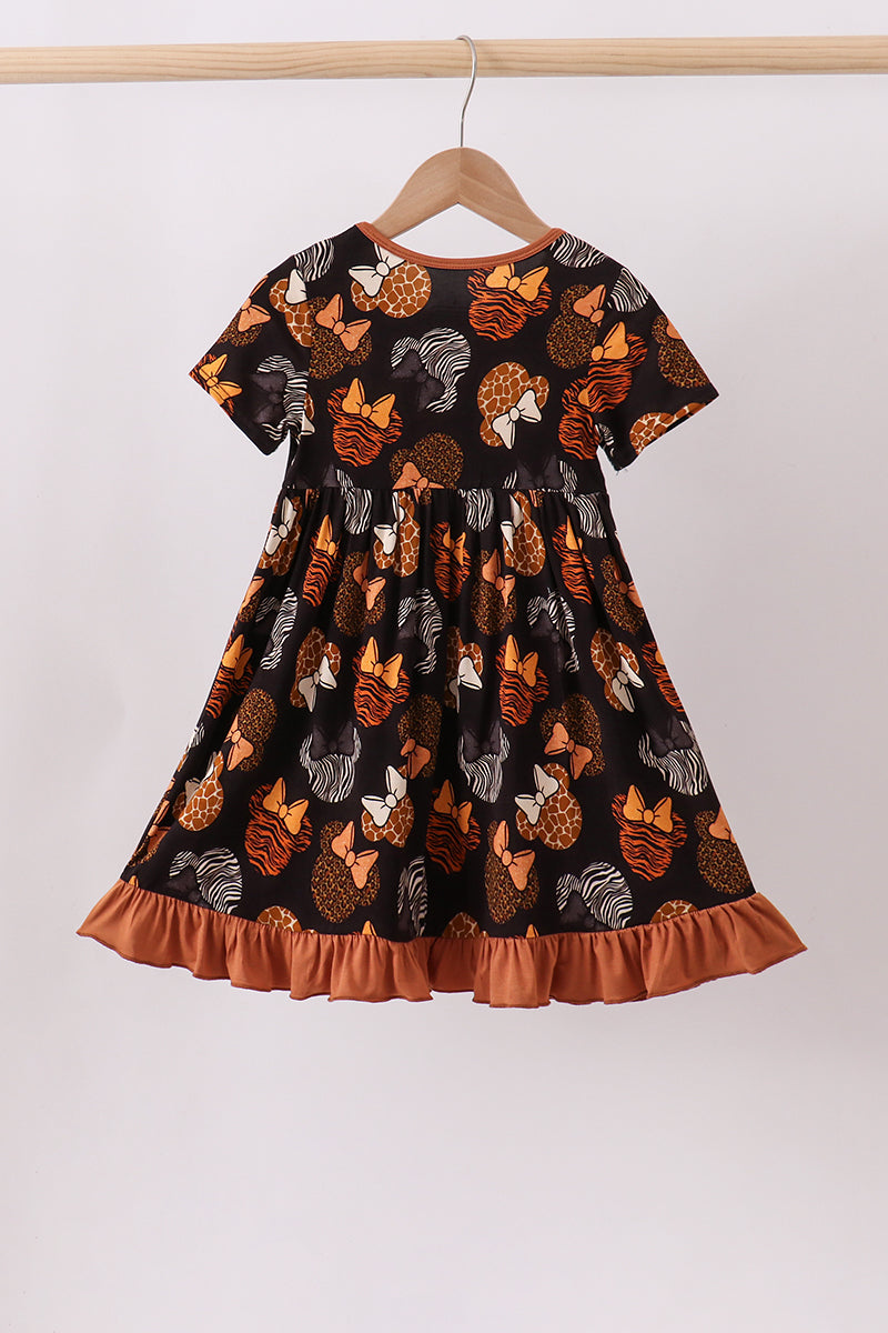 Robe en bambou de couleur marron
