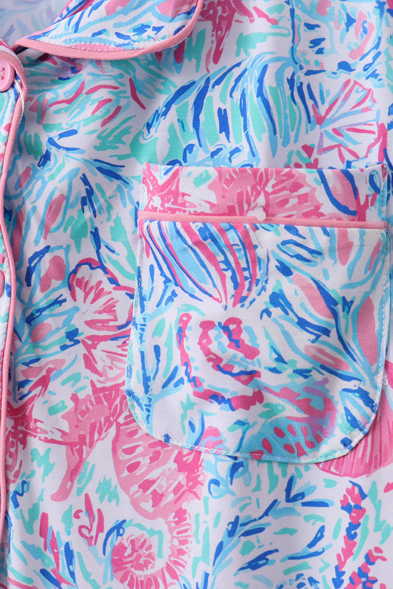 Ensemble de pyjama en bambou créature marine