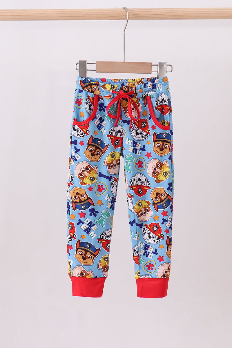 Pantalon en bambou pour personnage bleu