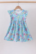 Robe à volants Mint island bloom