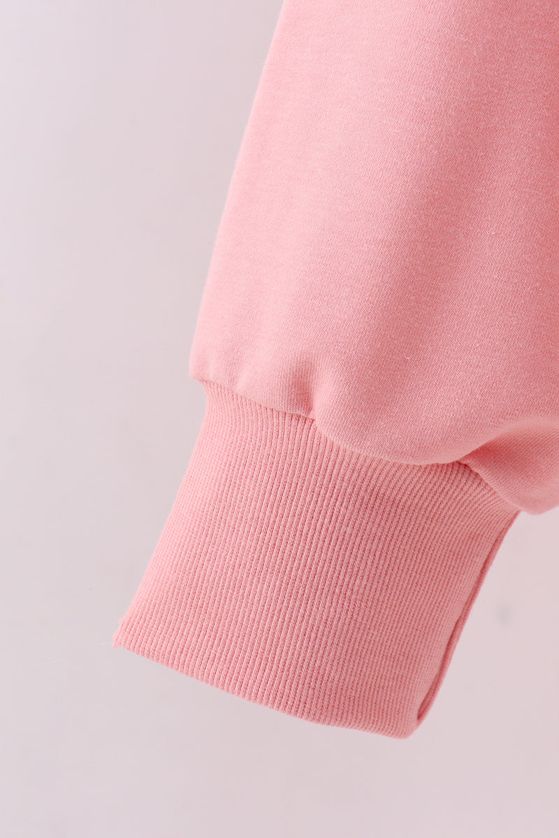 Sweat-shirt maman et moi nœud cousu main pêche