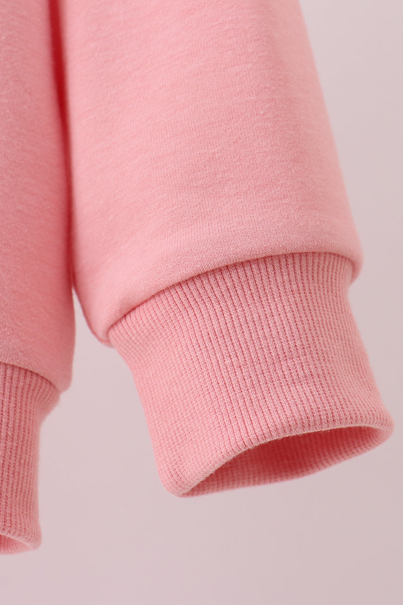Sweat-shirt maman et moi nœud cousu main pêche