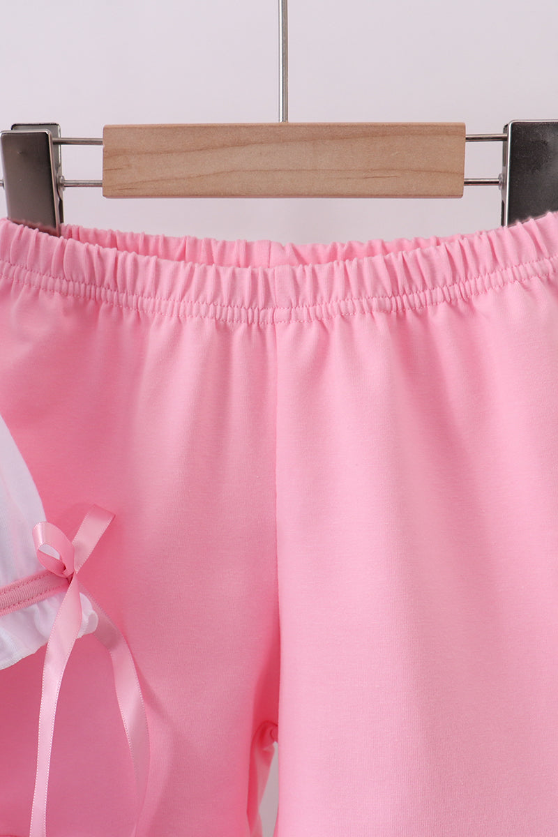 Ensemble short volanté smocké croix blanche