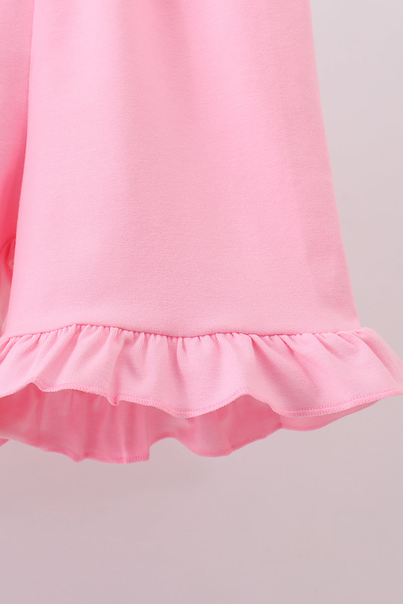 Ensemble short volanté smocké croix blanche