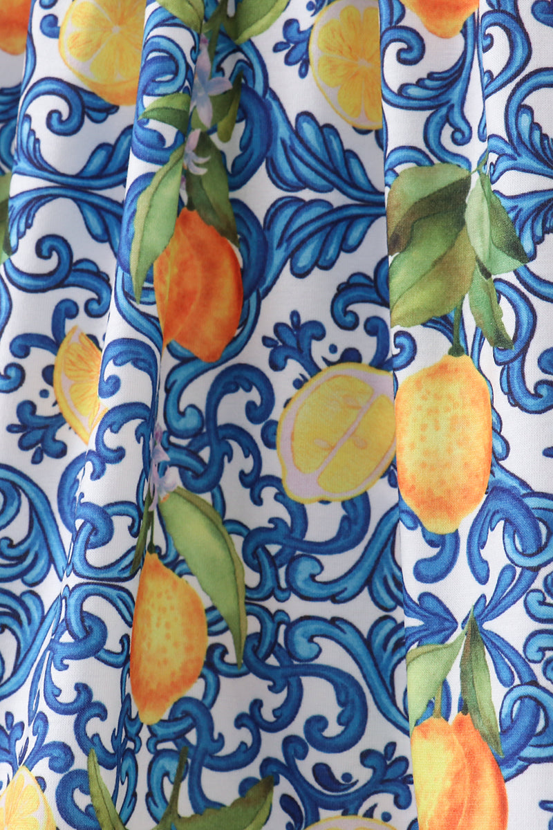 Ensemble short volanté smocké citron
