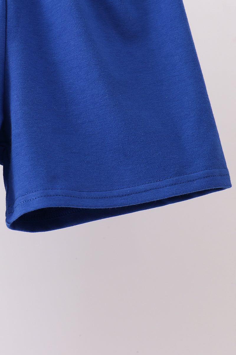 Ensemble short à rayures avec application nœud marine