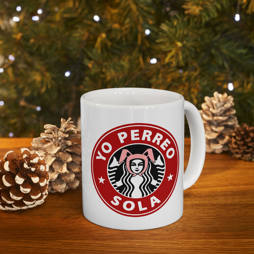 Mug "Yo Perreo Sola" | Paroles de Bunny, produits latinos drôles et viraux | 325 ou 440 ml
