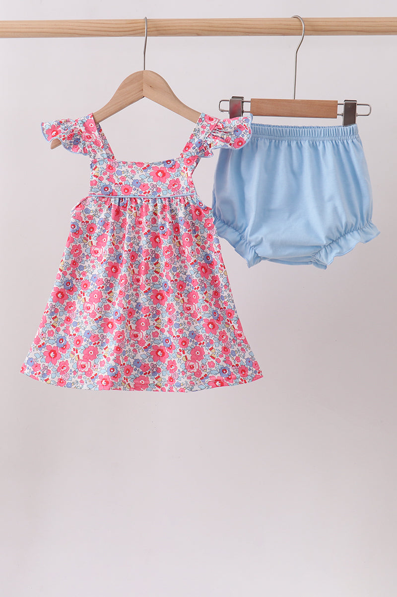 Ensemble Bloomer Fleuri Rose