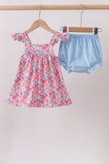 Ensemble Bloomer Fleuri Rose