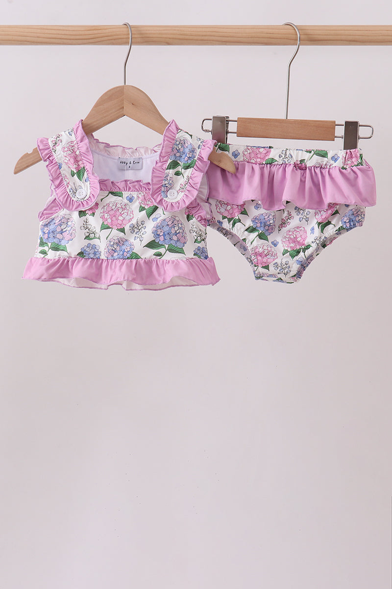 Ensemble de natation anti-UV Hortensia Violet