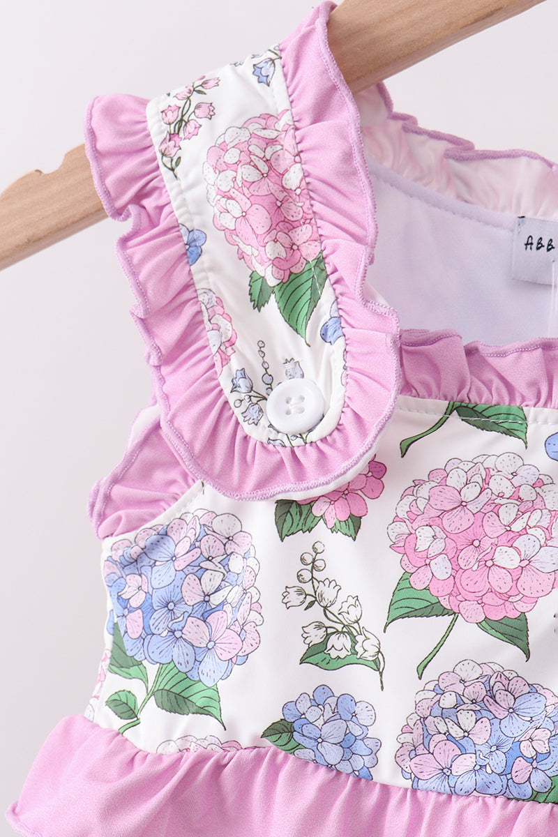 Ensemble de natation anti-UV Hortensia Violet