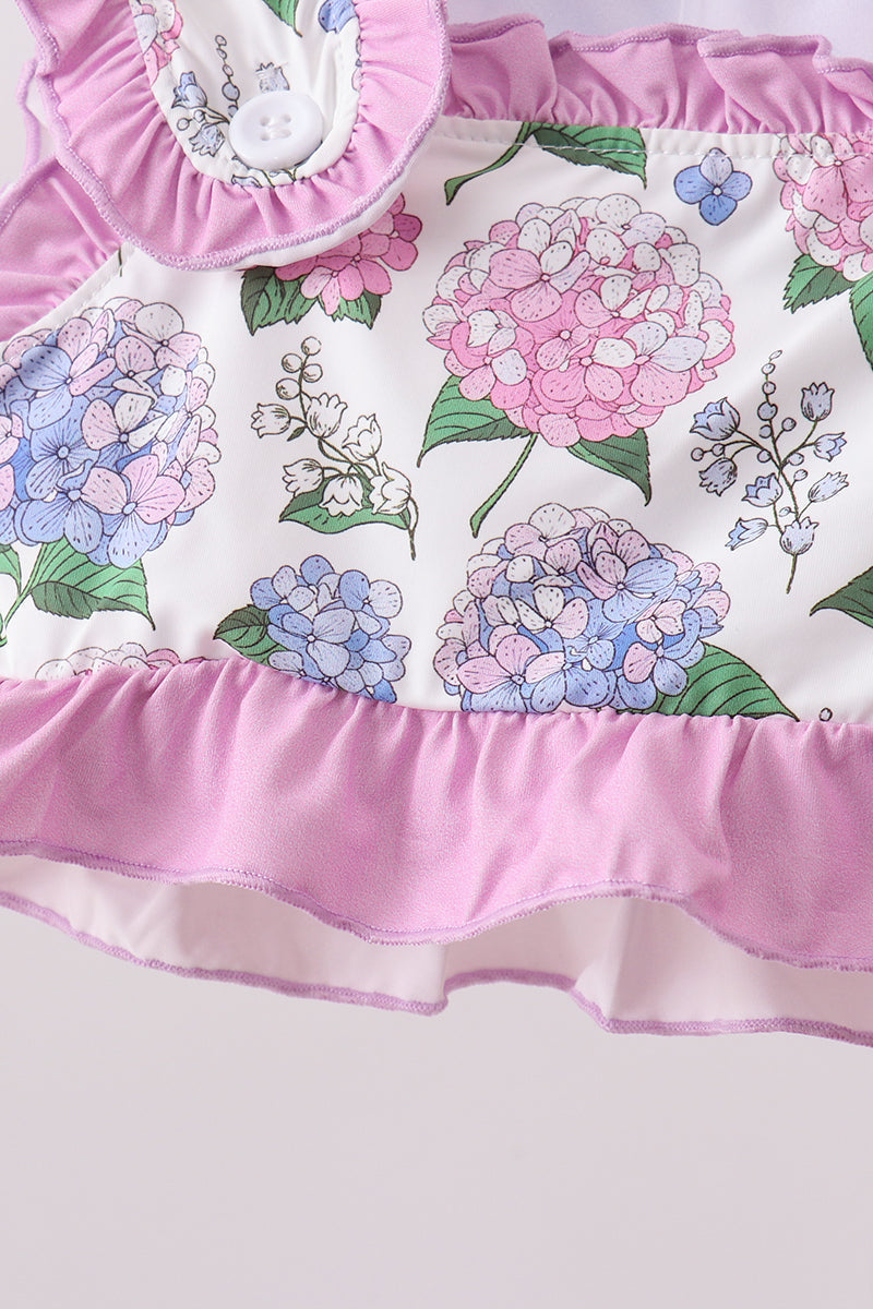 Ensemble de natation anti-UV Hortensia Violet