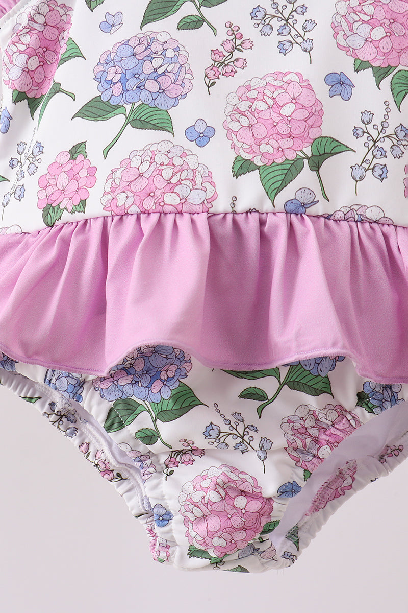 Maillot de bain une pièce UPF Hortensia violet