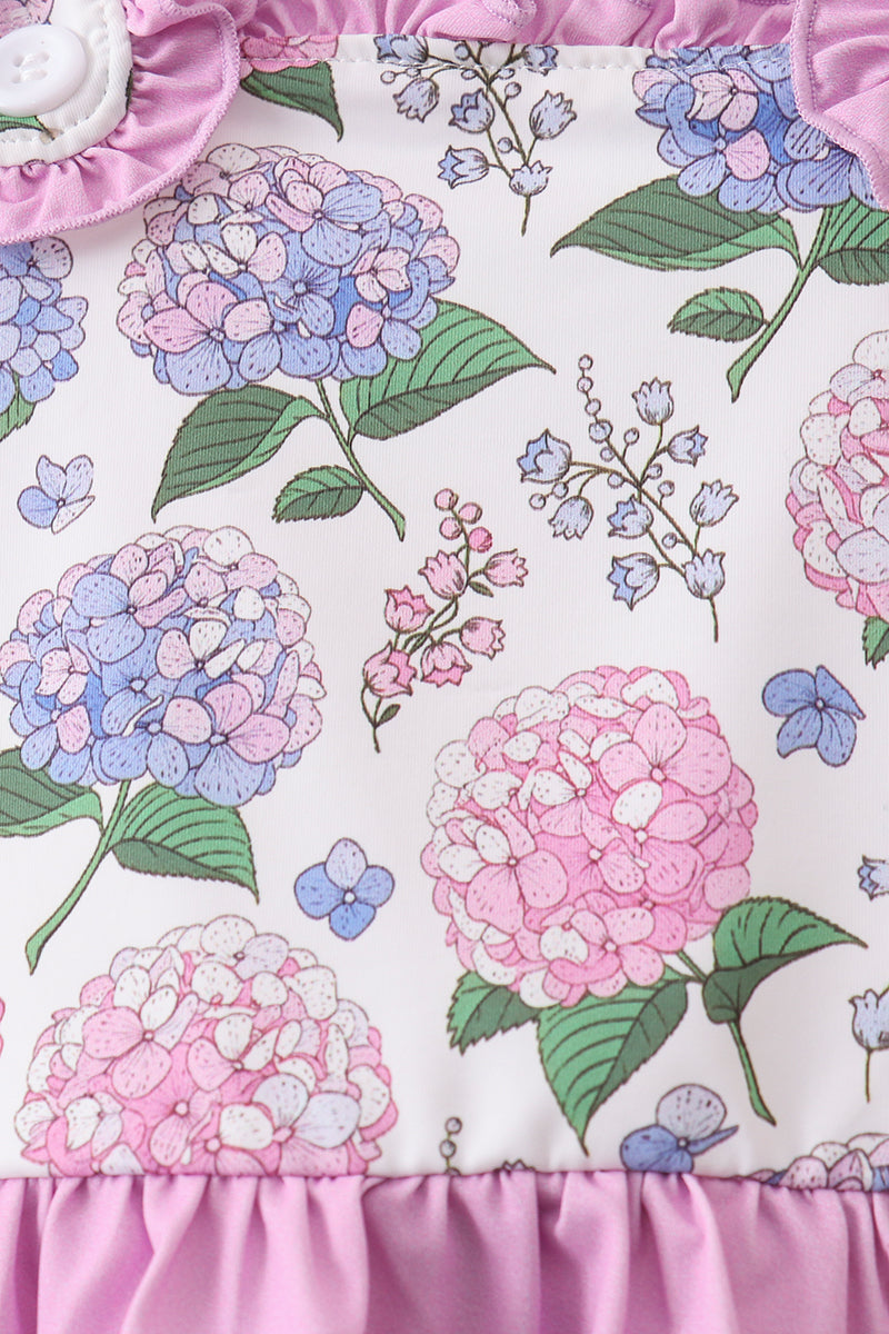 Maillot de bain une pièce UPF Hortensia violet
