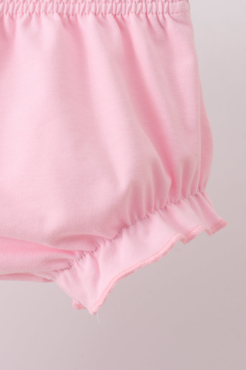Ensemble bloomer brodé voilier rose
