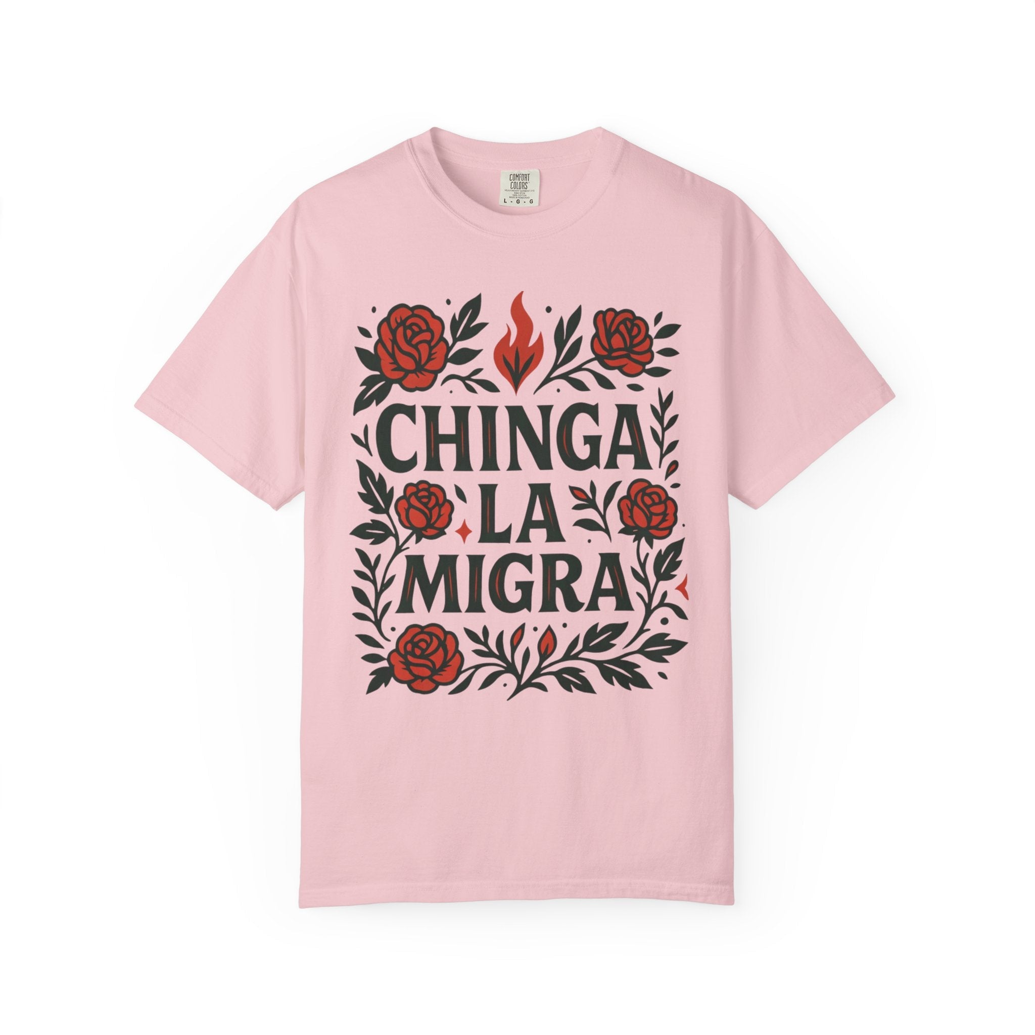 T-shirt double face La Resistencia | Chinga La Migra Édition Protestation Immigration Justice ICE | T-shirts viraux Fierté latine