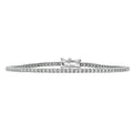 Bracelet tennis en or blanc 14 carats, 1,15 carat, diamant naturel, couleur G, pureté SI, longueur 8 pouces
