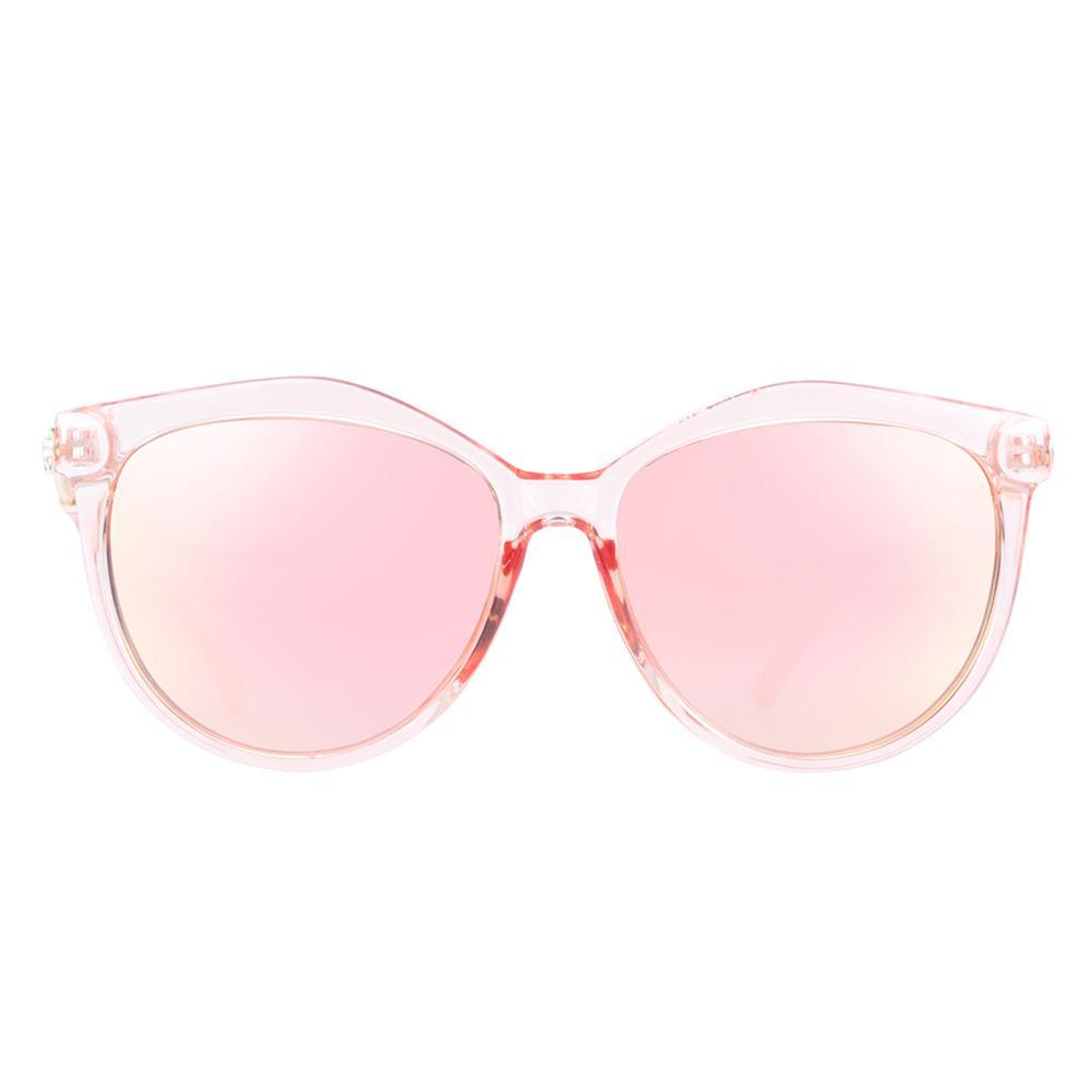 Stevvex - Lunettes de soleil polarisées œil de chat pour femme, verres dégradés ronds, oculos lunette de soleil femme