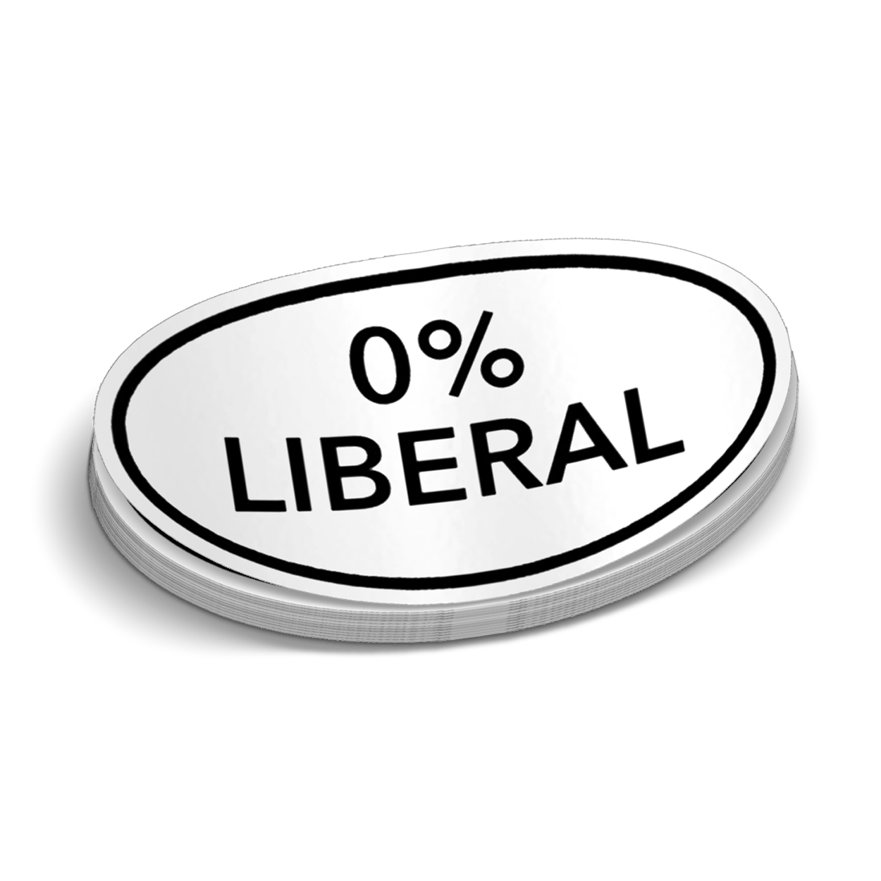 Autocollant anti-libéral 0 %