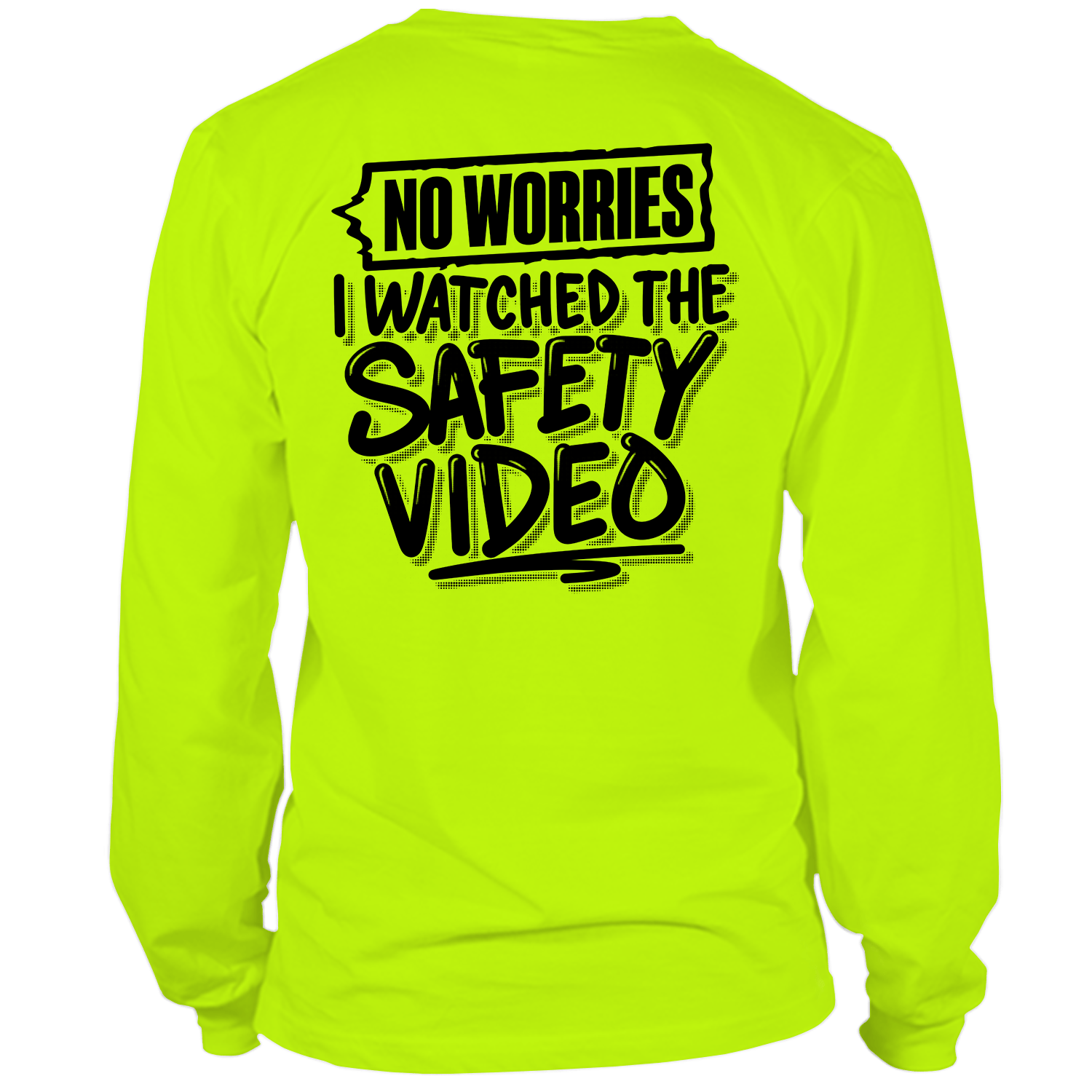 Visionnage des vidéos de sécurité - T-shirt de sécurité jaune fluo à manches longues