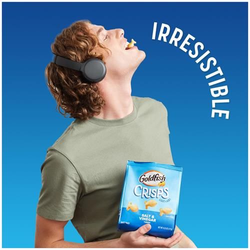 Biscuits salés Goldfish saveur sel et vinaigre, sachet de 177 g