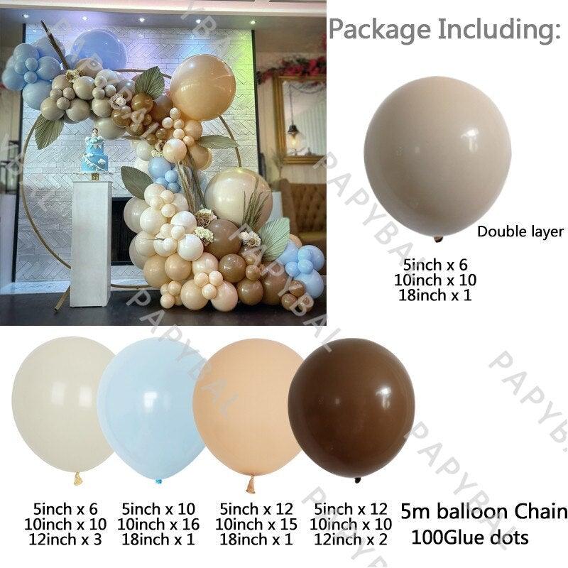 Kit Guirlande Arche Anniversaire 117 Pcs Bleu Or Rose Set Ballons Double Couche Pour Mariage Charmante Décoration De Douche Bébé Fille Ballons D'Anniversaire