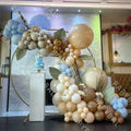 Kit Guirlande Arche Anniversaire 117 Pcs Bleu Or Rose Set Ballons Double Couche Pour Mariage Charmante Décoration De Douche Bébé Fille Ballons D'Anniversaire