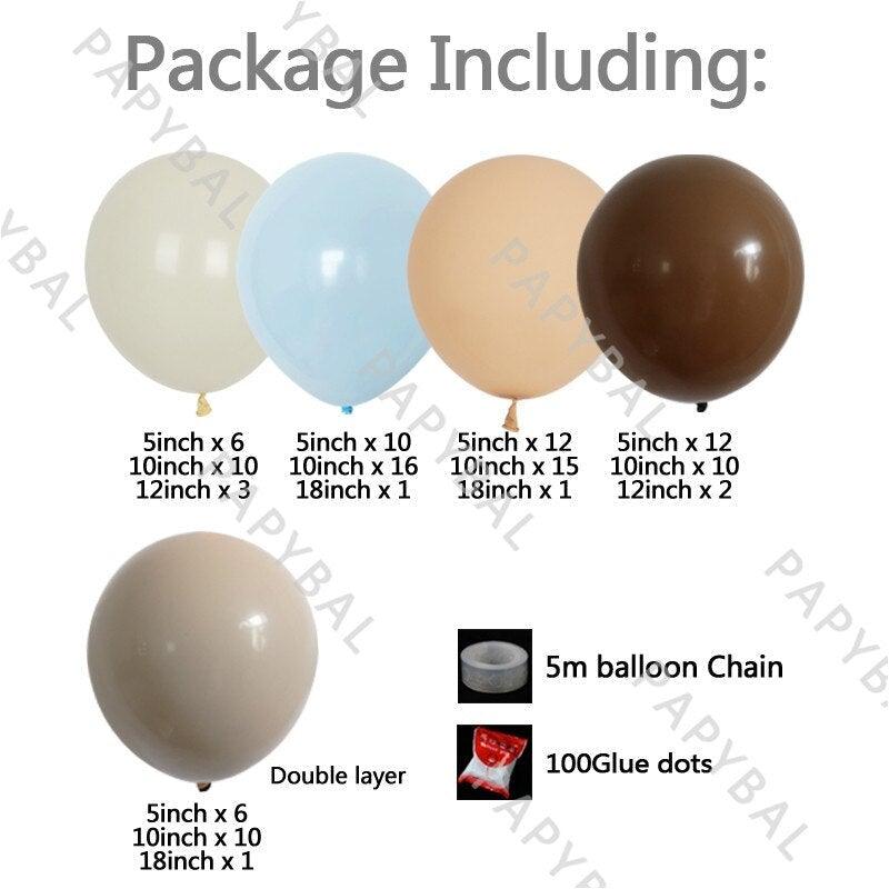 Kit Guirlande Arche Anniversaire 117 Pcs Bleu Or Rose Set Ballons Double Couche Pour Mariage Charmante Décoration De Douche Bébé Fille Ballons D'Anniversaire