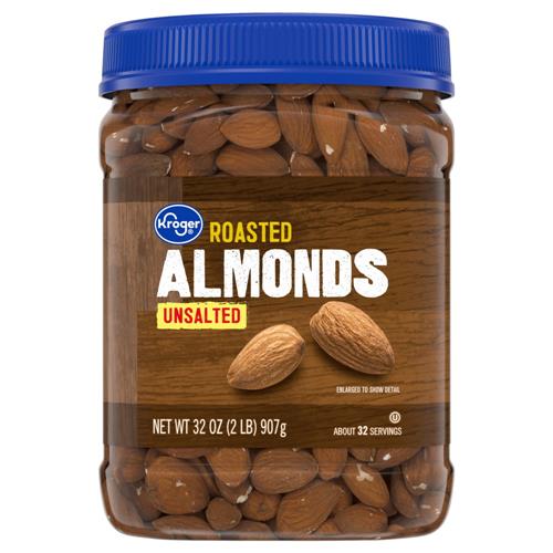 Amandes rôties non salées Kroger 907 g