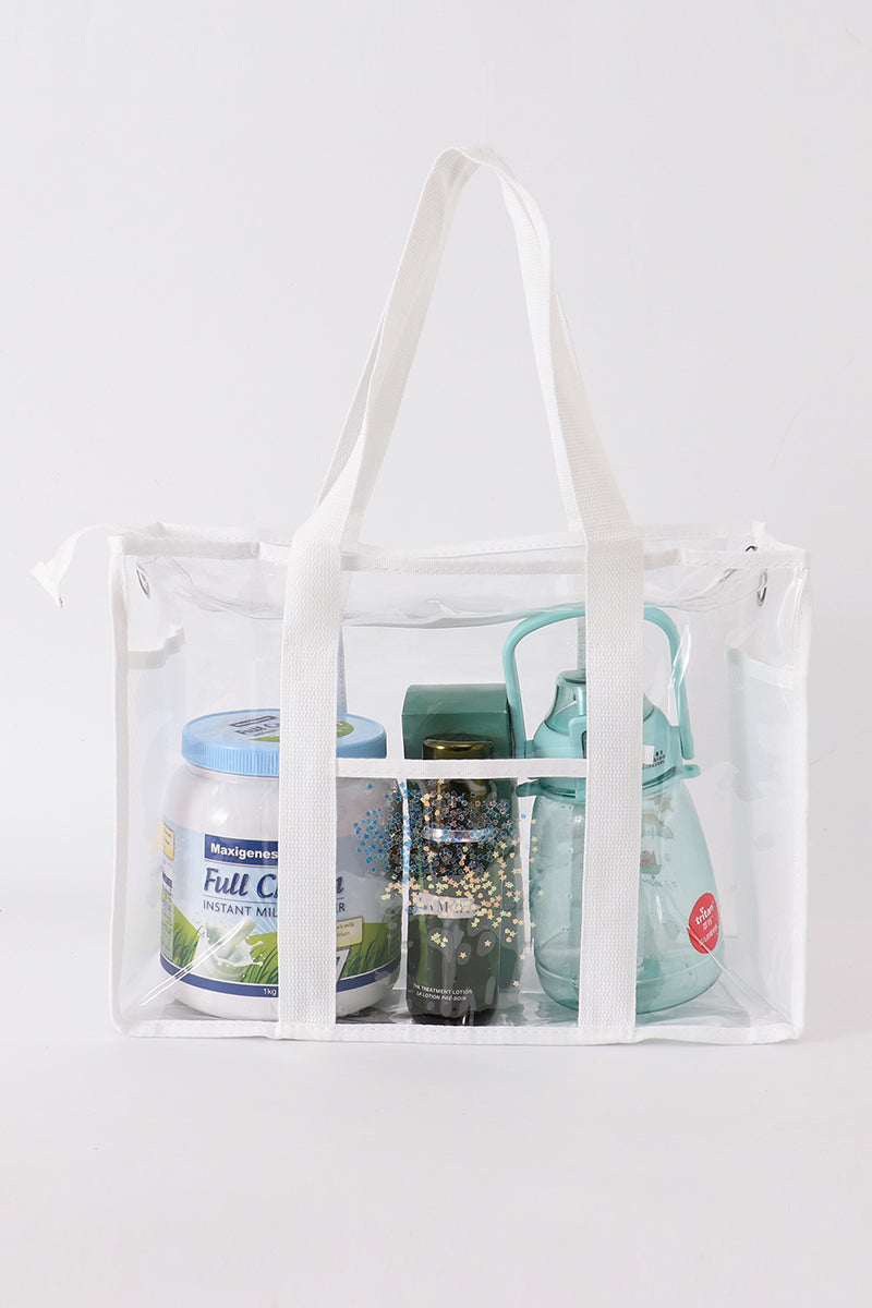 Sac de voyage de plage étanche transparent blanc