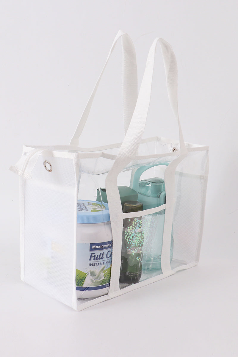 Sac de voyage de plage étanche transparent blanc