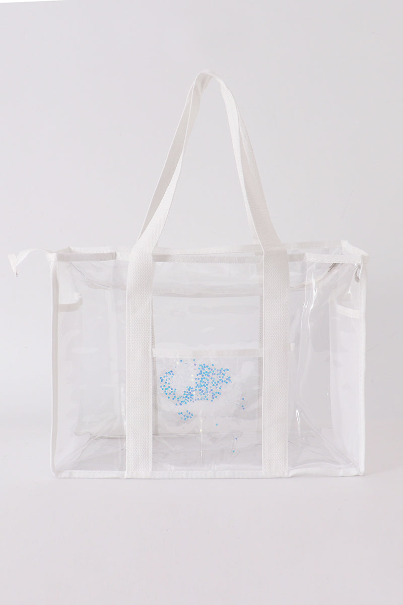 Sac de voyage de plage étanche transparent blanc