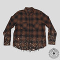Chemise boutonnée Amiri Crystal Painter à carreaux marron
