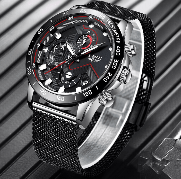 Montre Sport Étanche Homme Avec Bracelet En Acier Inoxydable Design Unique Cadeau Idéal Pour Votre Homme