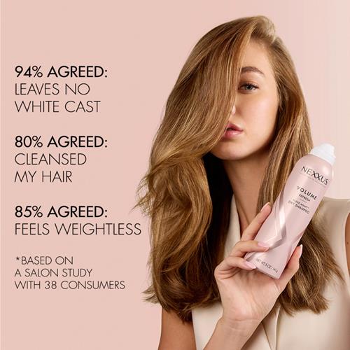 Nexxus Volume Refresh Shampooing Sec Régulateur de Sébum & Volumisant Tenue 72H Fraîcheur Technologie Flexx-Adapt 142g