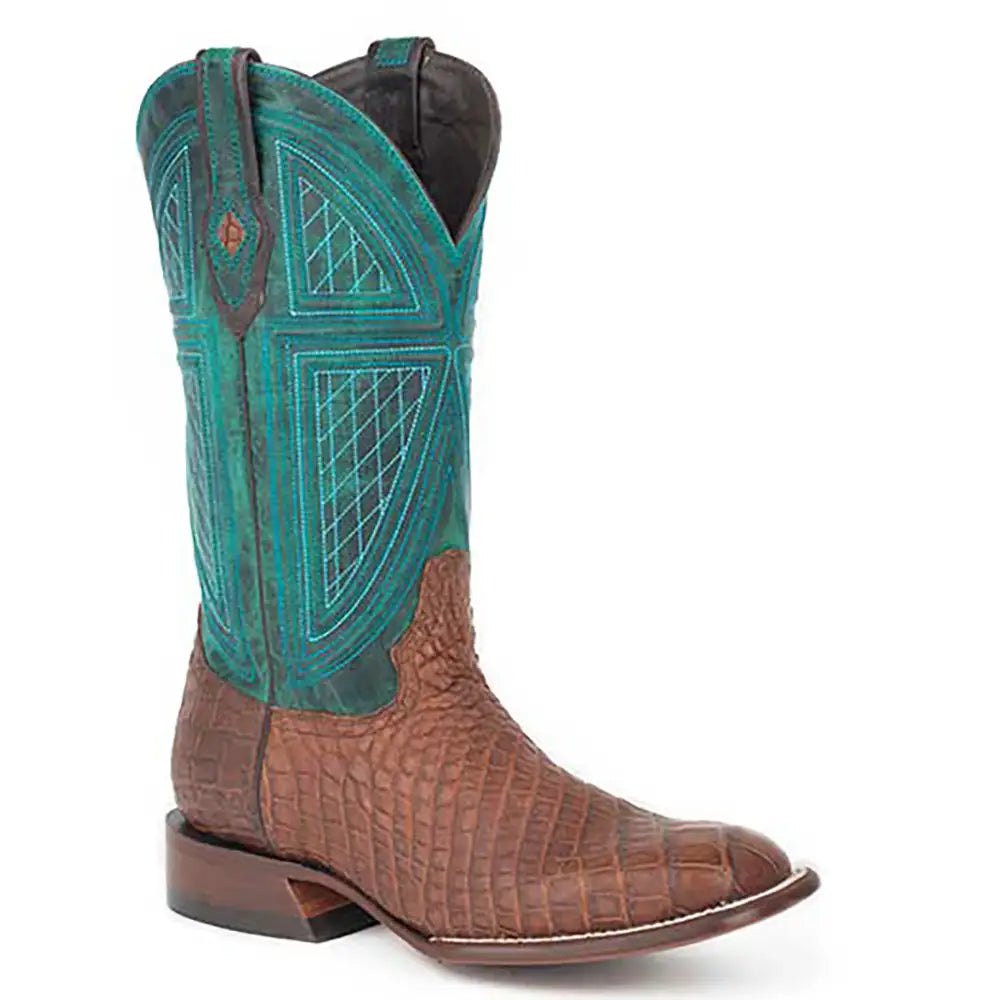 Stetson Big Horn (Turquoise) - Bottes de cowboy pour hommes en alligator