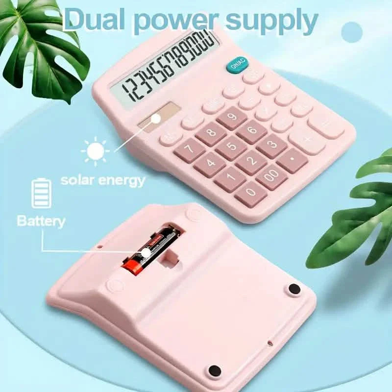 Calculatrice solaire 12 chiffres à double alimentation