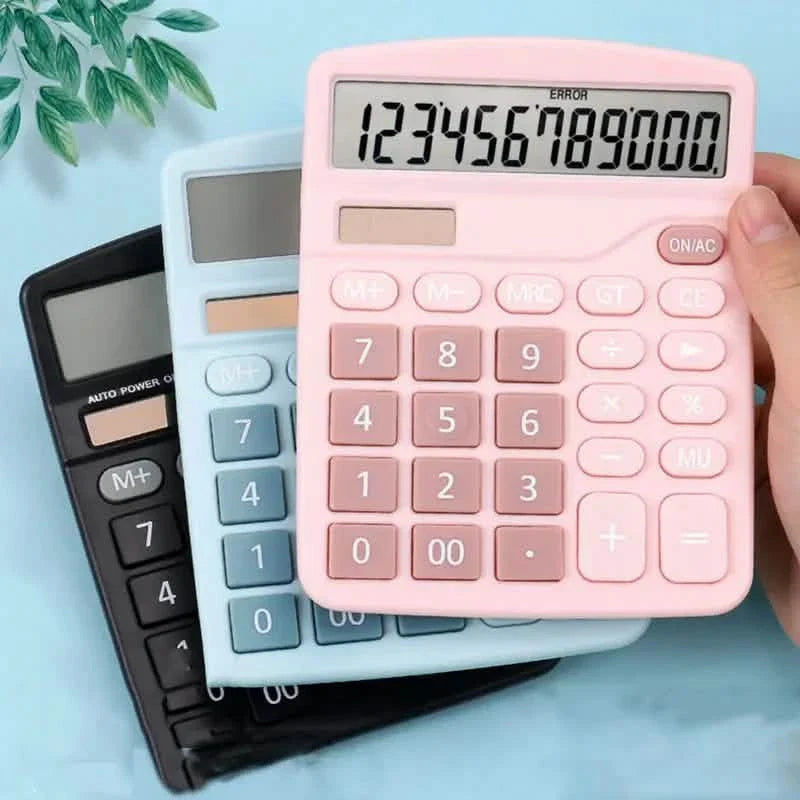 Calculatrice solaire 12 chiffres à double alimentation