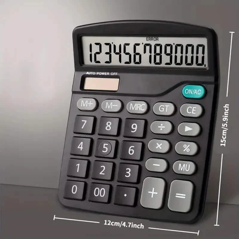 Calculatrice solaire 12 chiffres à double alimentation