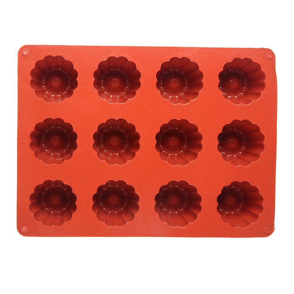 Moule en silicone à 12 cavités pour gâteaux, muffins, cupcakes, plateau de cuisson, outils de décoration de gâteaux de pâtisserie, moule à cannelés antiadhésif, moule de cuisson pour gâteaux, pain, muffins, ustensiles de cuisson de cuisine
