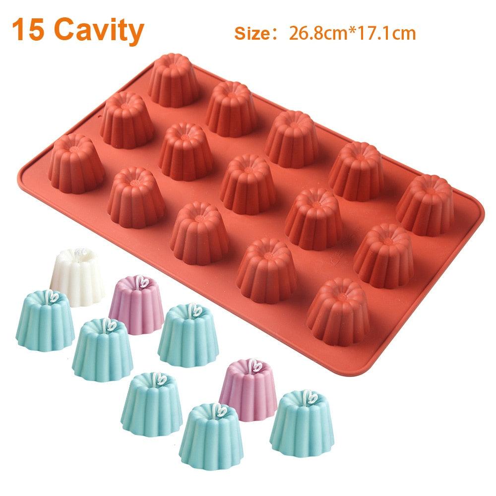 Moule en silicone à 12 cavités pour gâteaux, muffins, cupcakes, plateau de cuisson, outils de décoration de gâteaux de pâtisserie, moule à cannelés antiadhésif, moule de cuisson pour gâteaux, pain, muffins, ustensiles de cuisson de cuisine