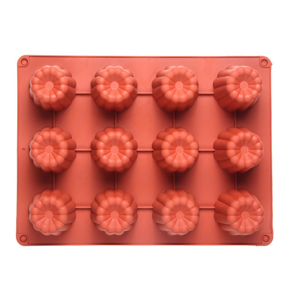 Moule en silicone à 12 cavités pour gâteaux, muffins, cupcakes, plateau de cuisson, outils de décoration de gâteaux de pâtisserie, moule à cannelés antiadhésif, moule de cuisson pour gâteaux, pain, muffins, ustensiles de cuisson de cuisine