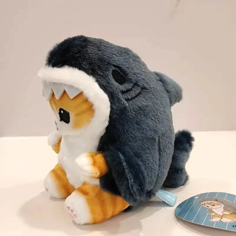 Peluche Chat Requin Mignonne de 30 cm