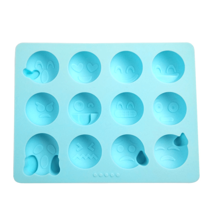 12 Emoticônes Moule à glaçons en silicone Moule de cuisson pour gâteaux bonbons chocolat sucre glace Pâtisserie Alimentaire Outil de cuisine et bar multifonction amusant Moules emoji en silicone Moules flexibles Accessoires de cuisine