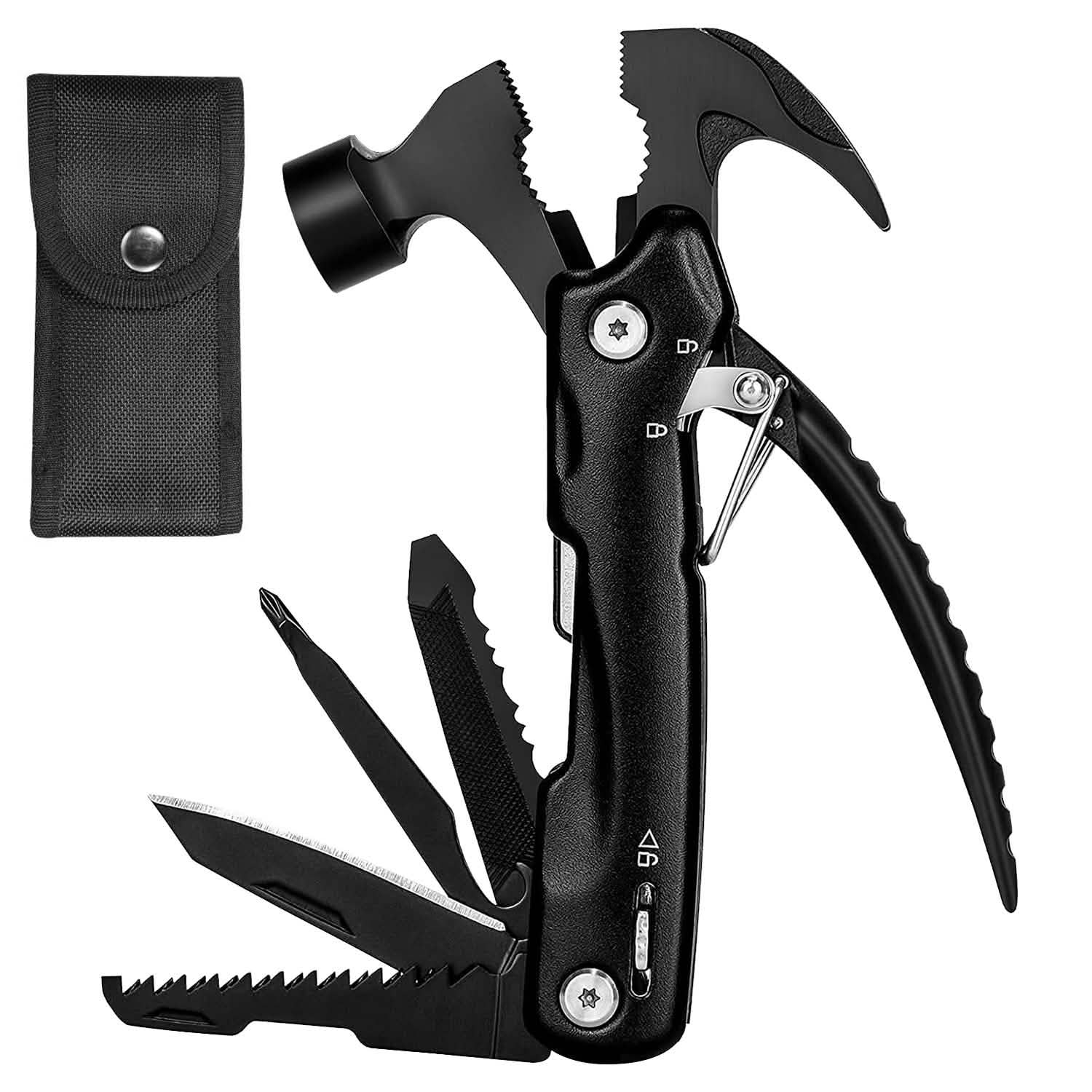 Outil multifonction portable 12-en-1 en acier inoxydable avec marteau